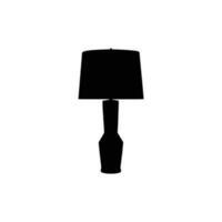 mesa ligero silueta, lamparas plano estilo vector ilustración. negro luz, lámpara silueta colocar, lamparas colocar.