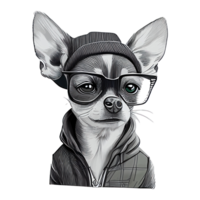 chihuahua chien . ai généré png