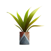 Beautiful plants in ceramic pots . png