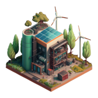 renewable energy with green energy as wind turbines and solar panels . png