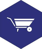 Wheelbarrow Vector Icon design