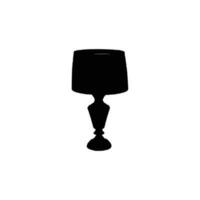 Table light silhouette, lamps Flat style vector illustration. Black light, lamp silhouette set, lamps set.