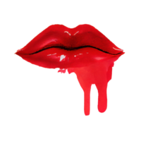 rosado rojo labios . ai generado png