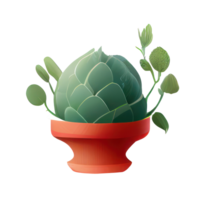 Beautiful plants in ceramic pots . png