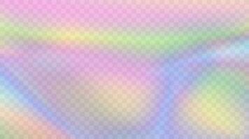 Modern blurred gradient background in trendy retro 90s, 00s style. Y2K aesthetic. Rainbow light prism effect. Hologram reflection. Poster template for social media posts, digital marketing vector