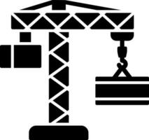 Crane Lifting Vector Icon