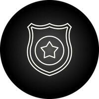 icono de vector de escudo de policía