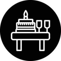 Birthday Table Vector Icon Design