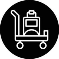 Airport Cart Vector Icon Design