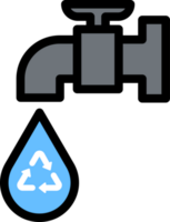 agua conservación icono, grifo icono. png