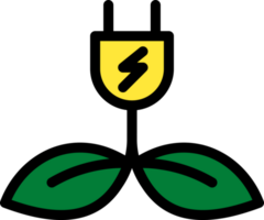 Natural power electric plug icon. png