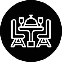 Dining Table Vector Icon Design