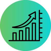 Bar Graph Vector Icon Design