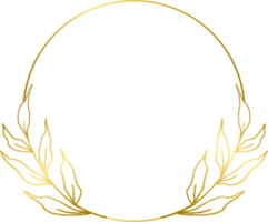 Luxus Gold Kreis Blumen- Rand zum Hochzeit Einladung, danken Sie Karte, Logo, Gruß Karte png