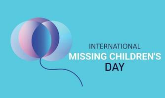 International Missing Children's Day. Template for background, banner, card, poster. vector illustration.