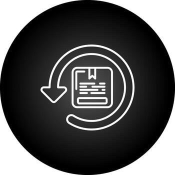 icono de vector de retorno