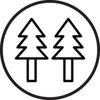 Pine Tree Vector Icon Style