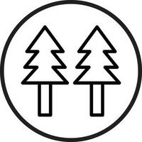 Pine Tree Vector Icon Style