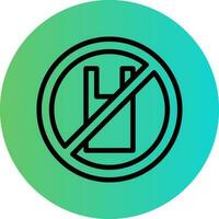 No Plastic Bottles Vector Icon Design