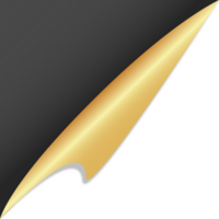 Golden page corner png