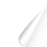 White page corner png