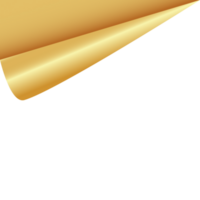 Golden page corner png