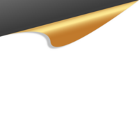 Golden page corner png