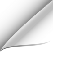 White page corner png