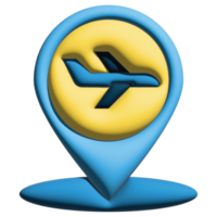 3d airport pin png