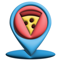 3d pizza pin png