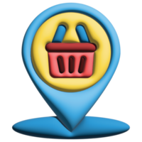 3d supermarkt pin png