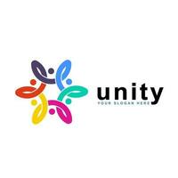 abstract logo unity and togetherness of social people. Social team logo icon. Social diversity, team work. vector
