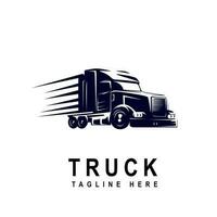 logotipo de camión ilustración vectorial buena para mascota o logotipo para la industria de transporte de carga, carga o industria logística vector
