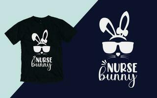 Nurse Bunny T shirt, Nurse Easter T shirt vector