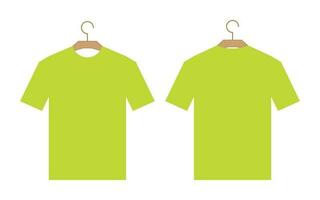 T-shirt mockup flat design front and back shape with empty space for text or image. vector