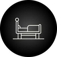 icono de vector de cama