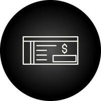 Bank Check Vector Icon