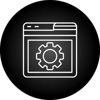 icono de vector de configuración del navegador