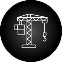 Crane Lifting Vector Icon