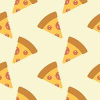 pizza seamless pattern vector illustration