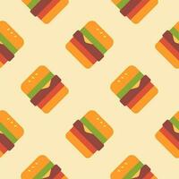 hamburger seamless pattern vector illustration