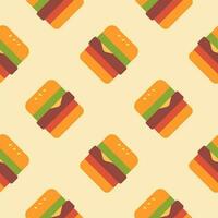 hamburger seamless pattern vector illustration