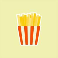 french fries flat design vector illustration