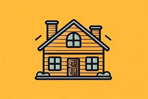 Home simple icon illustration in line style and used user interface web software and many more. photo