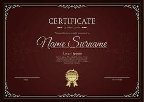 certificate template, with vintage frame vector