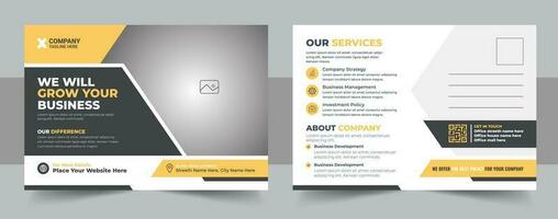 Corporate postcard design template, amazing and modern postcard design, stylish corporate eddm postcard template vector