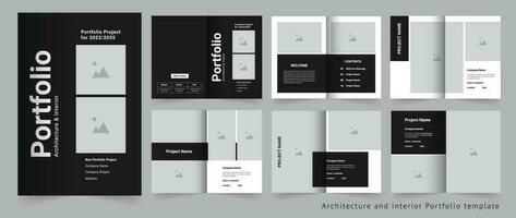 Architecture portfolio design or project portfolio or real estate portfolio vector