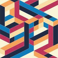 abstract geometric pattern design in isometric style. Vector illustration.