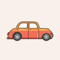 retro coche icono. vector ilustración en plano estilo.