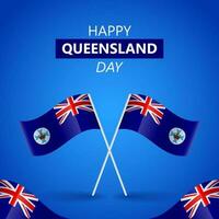 contento Queensland día de Australia vector ilustración